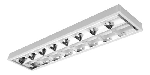 Plafon Techo Oficina 120x30 Louver Doble Parabolico 36w Led Color Blanco Tienda Objetos