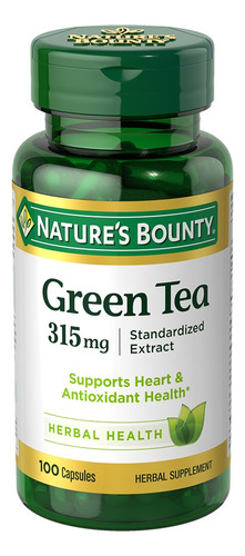 Nature's Bounty Extracto Te Verde 315 Mg 100 Capsulas Green