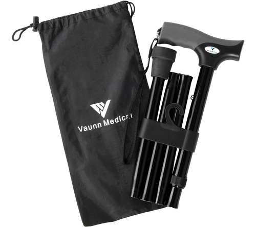 Vaunn Medical Easy Grip Height Adjustable Folding Cane/walk