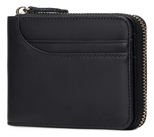 Carteras For Hombre De Cuero Genuino Con Bolsillo Frontal,