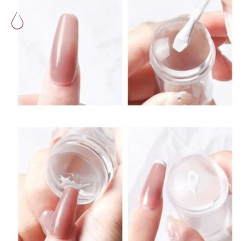 Carimbo De Silicone Para Unhas Com Placa -nail Art Manicure