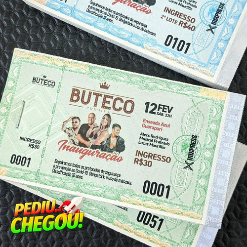 Imagem 5 de 7 de Kit 400 Pulseiras Nylon P&b + 400 Ingressos Impressão Color