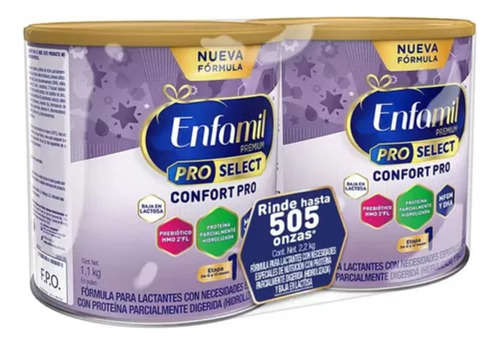 Formula Lactea 2 Latas De 1.1 Kg C/u Enfamil Premium Confort