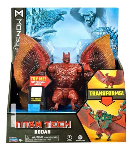 Muñeco Rodan Godzilla Vs Kong Titan Tech Transformers 20 Cm 