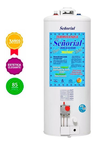 Termotanque A Gas 85 Lts Multigas Señorial Superior Envio