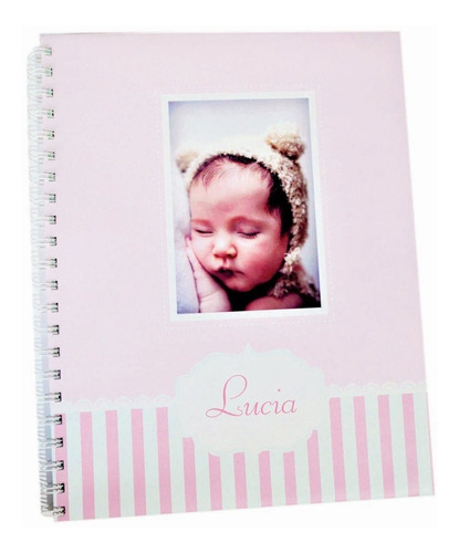Álbum Libro Del Bebe Anillado Tapa Personalizada Con Foto A4