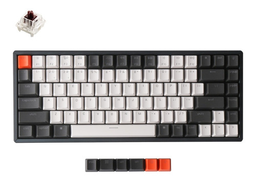 Imagen 1 de 6 de Teclado Keychron K2 V2 Hot Swapp White Led Brown Switches