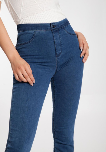 Calça Jeans Fit For Me Sem Zíper Cinturamédia Lunender 47738