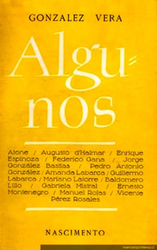 Algunos. González Vera Nascimento 1967 2a Edición