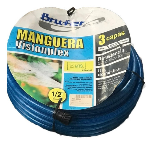 Manguera Visionplex Azul 1/2  X 25mts, Brufer