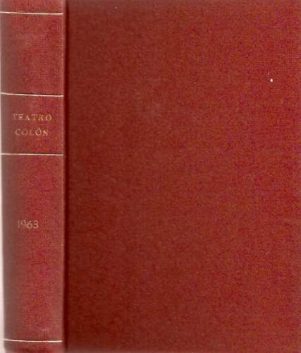 Teatro Colon / Temporada 1963 _ 14 Programas Encuadernados