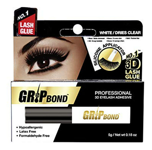 Pestañas Postizas - Grip Bond Latex-free Eyelash Adhesive Wh