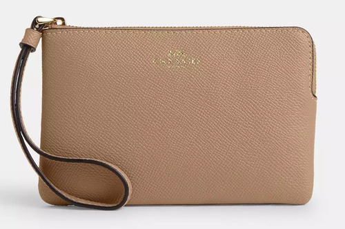 Monedero Coach Wristlet Piel Original Nude Liso