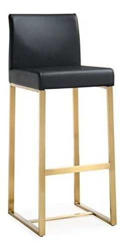 Silla Alta De Bar Tov Furniture Denmark, Negra