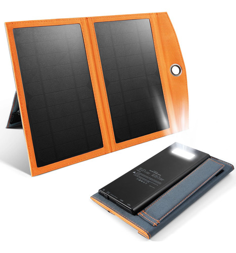 Banco De Energia De Panel Solar Portatil De 10 W, Cargador S