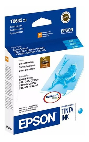 Cartucho Epson T063 Cyan Original C67 C87 Cx3700 Vencido