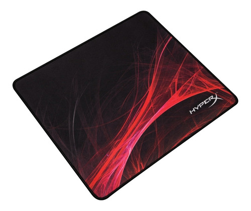 Mouse Pad gamer HyperX Speed Edition Fury S Pro de goma m 300mm x 360mm x 3mm negro/rojo