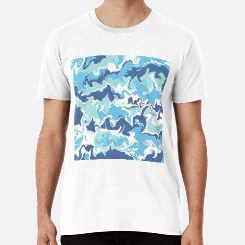 Remera Blue Ink Abstract Algodon Premium 