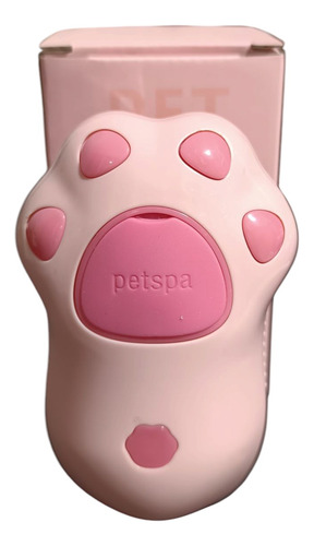 Cepillo Vapor Masajeador Quita Pelo Mascota Huella Carga Usb Rosa