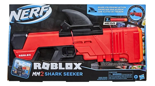 Lançador De Dardos Nerf Roblox Shark Seeker Mm2 Hasbro Cor Vermelho