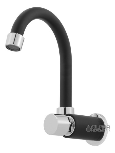 Torneira Automática Banheiro Parede Lavatório Black Edition Acabamento Cromado Cor Preto