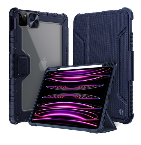 Case Nillkin Bumper Para iPad Pro 11 2022 A2761 A2762 Azul