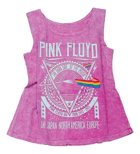 Musculosa Pink Floyd Clasica De Algodon Fucsia Lupe Store