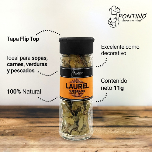 Pontino Hojas De Laurel 11 Gramos 2 Piezas