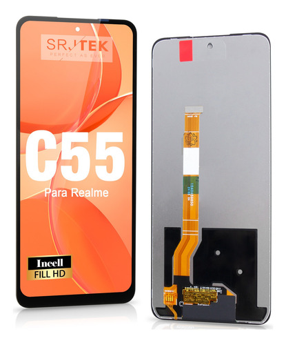 Tela Frontal Display Para Realme C55 Rmx3710 Incell
