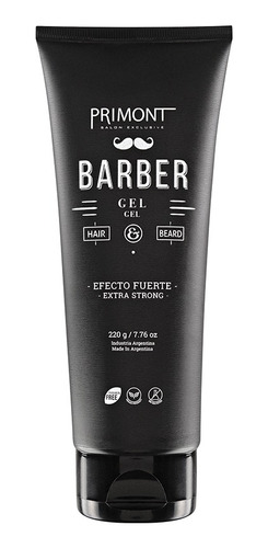 Primont Barber Gel Capilar Vegano Fijación Fuerte Pelo en gel Primont Barber