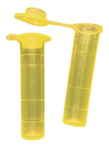 Microtubo Flaconete 2,7ml Pacote Com 500 Unidades - Amarelo 