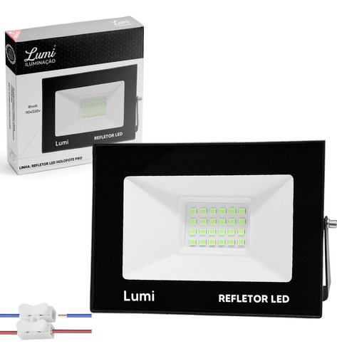 Kit 3 Super Led Refletor Holofote 50w Bivolt Ip67 Cor Da Luz Verde