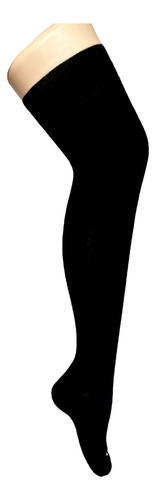 Calcetas Largas Lisas, Moda Japonesa Kawaii Unitalla Negro Liso Unitalla