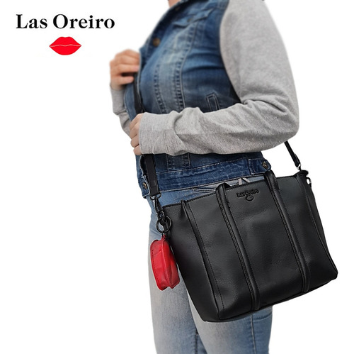 Cartera De Mujer Las Oreiro Original Modo Bandolera Tote Bag Eco Cuero + Monedero De Regalo