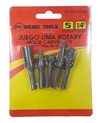 Juego De Limas Rotary Fresa 1/4puLG Marca Diesel Tools