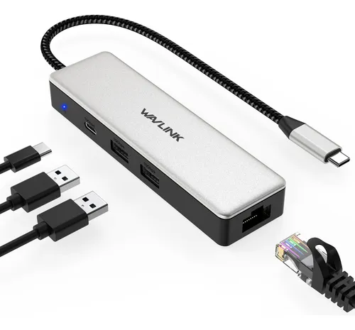 comprar Hub Ethernet Usb-c 4 En 1 Wavlink, Hub Usb 3.2 Gen2