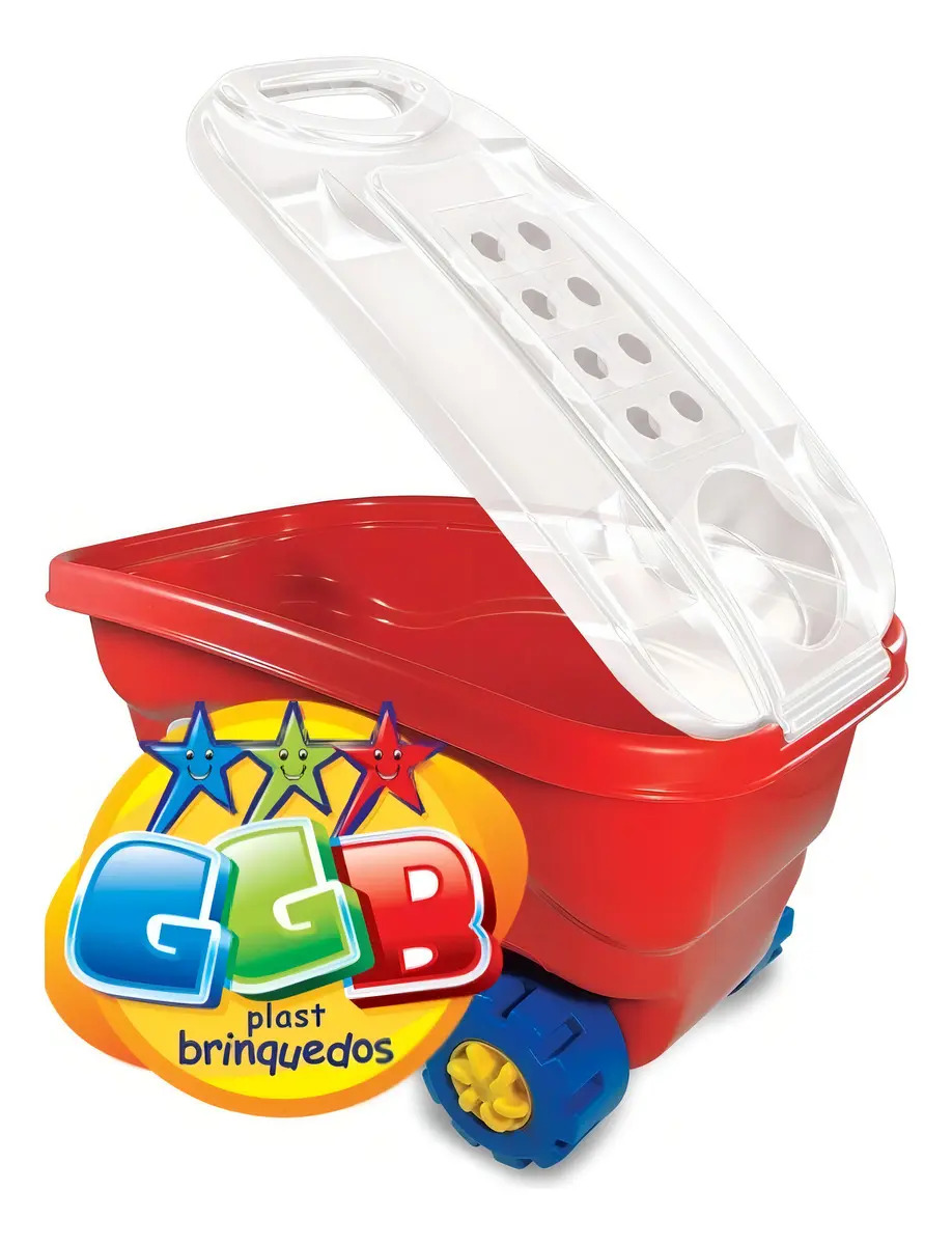 Blocos de Montar Infantil Carrinho Vermelho 48 Peças Ggb Brinquedos