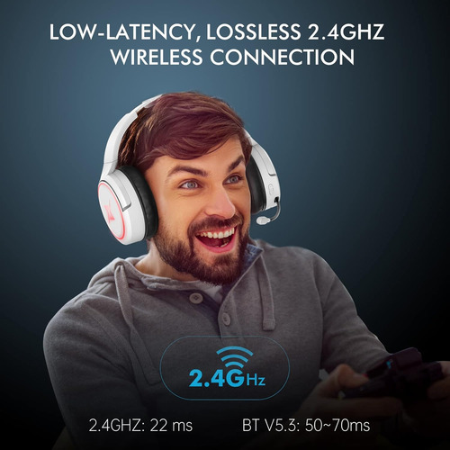 Headset 2.4g Sin Fí De Pc, Ps4, Ps5 - Rgb Y Cancelación De R