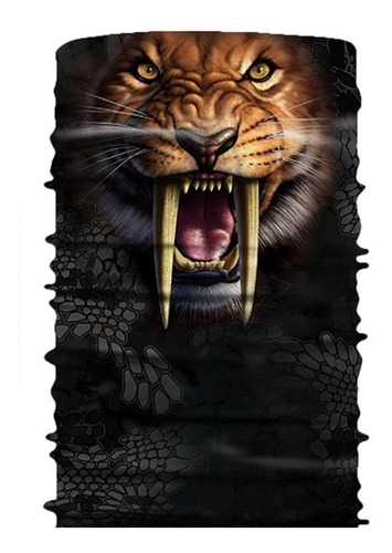 Bandana Animal Sabertoothed Tiger, Tigre Dientes De Sable
