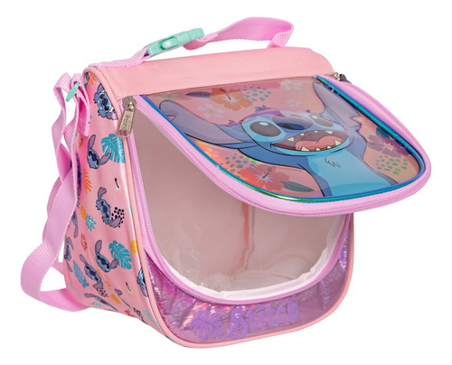 Kit Mochila Stitch Lonchera Lap Original Ruz Primaria 967 Rosa Rosa