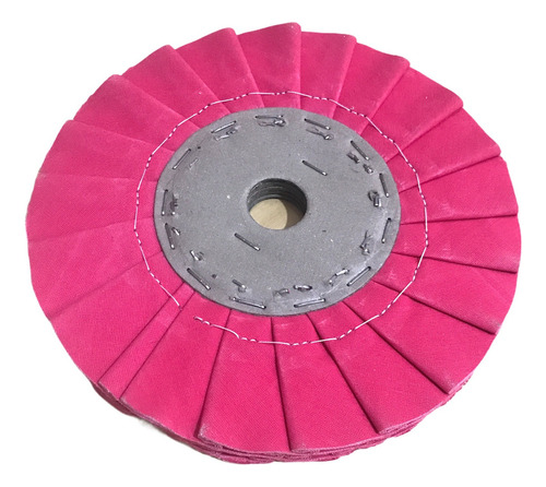 Disco/boina Plissado Rosa 25cm F32MM - Polimento Alumínio Inox Cm