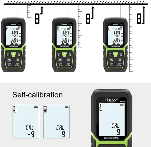 Huepar - Medidor De Distancia Láser De 330 Pesos Con Batería