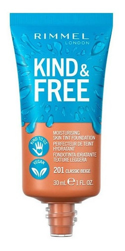 Imagen 3 de 7 de Base De Maquillaje Rimmel Hidratante Kind & Free Apto Vegano