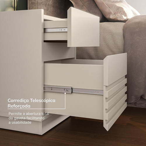 Mesa De Cabeceira 2 Gavetas Samambaia Cabecasa Wt