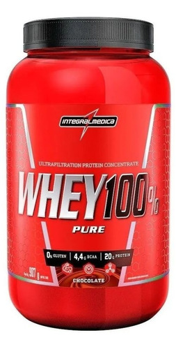 Whey 100% Pure Pote 900g  - Integralmedica - Chocolate