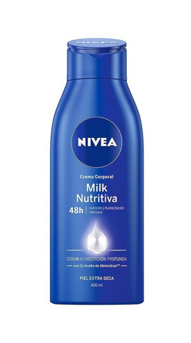 Imagen 1 de 1 de Crema para cuerpo Nivea Cuidado Corporal Milk Nutritiva en pomo 400mL