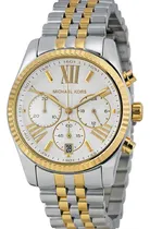 Comprar Relogio Michael Kors Mk5955 Lexington Mother Of Eua Pearl Cor da correia Prateado Cor do bisel Dourado Cor do fundo Prateado