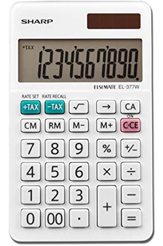 Calculadora Empresarial Sharp El-377wb, Blanco 2.75
