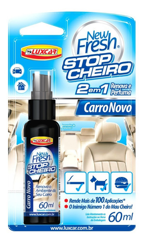 Stop Cheiro New Fresh Carro Novo Spray 60ml Luxcar