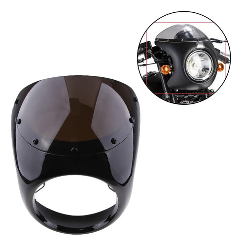 Parabrisas De De Faro De Motocicleta Negro